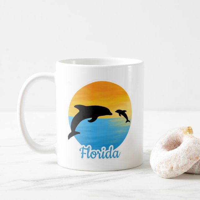 Taza De Café Atardecer lindo en Florida (Con donut)