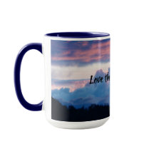 Taza de café ATARDECER MAGNÍFICO Azul Rosa Crepusc