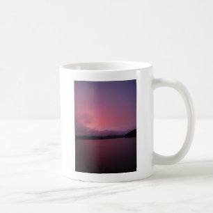 Taza De Café Atardecer morado en el lago Arrowhead