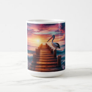 Taza De Café Atardecer nautico/costero/pelíctico