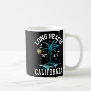 Taza De Café Atardecer Retro Vintage Long Beach California CA