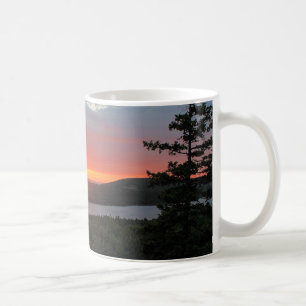 Taza De Café 'Atardecer sobre estanque largo'