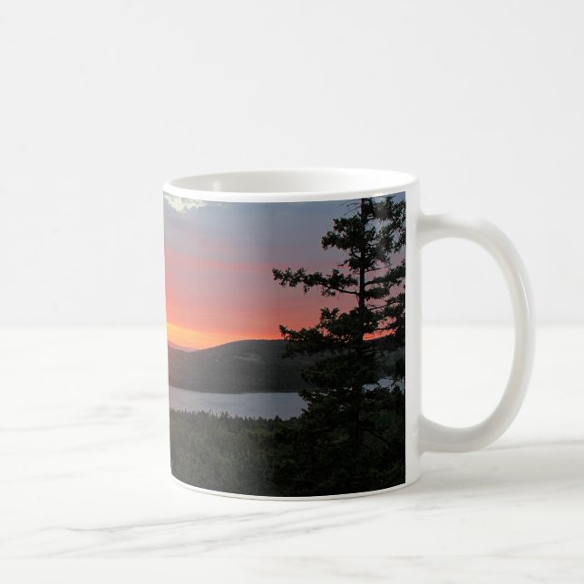 Taza De Café 'Atardecer sobre estanque largo' (Derecha)