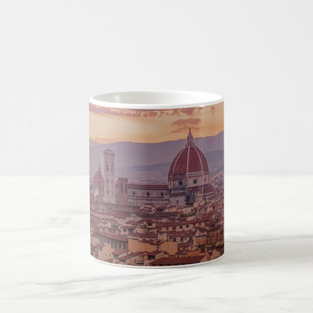 Taza De Café Atardecer sobre Florencia, Italia (Centro)