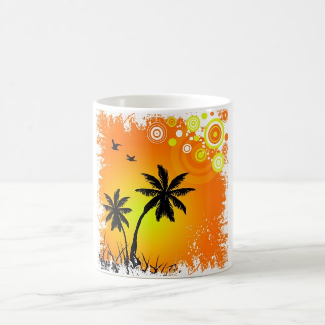 Taza De Café Atardecer tropical (Centro)