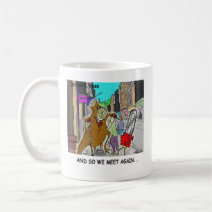 Taza De Café Atascado: Chainsaw Vs Árbol cómic divertido