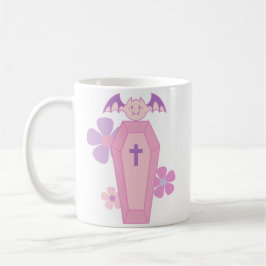 Taza De Café Ataúd floral rosa