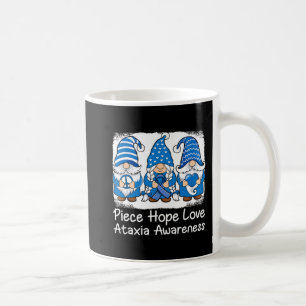 Taza De Café Ataxia Apoyo gnomas con cinta Ataxia Azul Awar