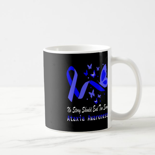 Taza De Café Ataxia Awareness Butfly Support (Derecha)