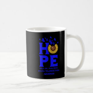 Taza De Café Ataxia Telangiectasia Blue Hope Vintage Sunflower
