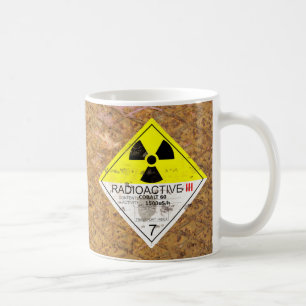 Taza De Café ¡Atención! Cobalto corrodado 60 Rótulos Cat.3