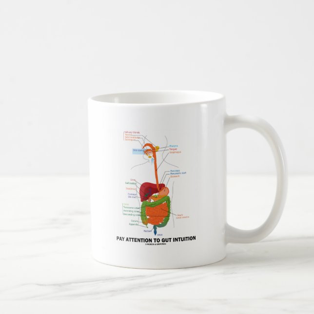 Taza De Café Atención de la paga a la intuición de la tripa (Derecha)