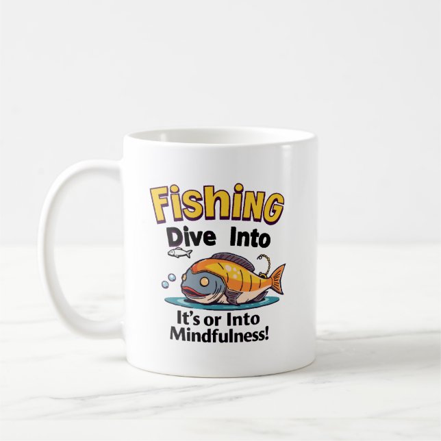 Taza De Café Atención Plena Pescar  (Izquierda)