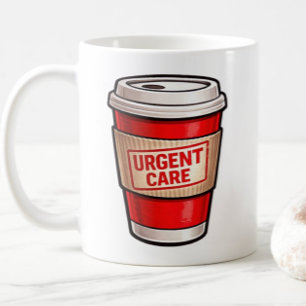 Taza De Café Atención Urgente Café Divertido Humor Equipo de Sa