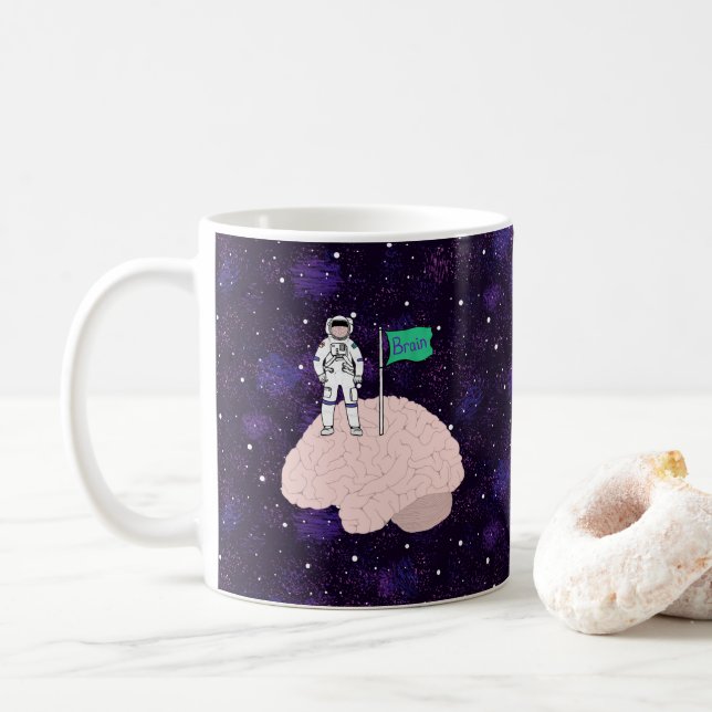 Taza De Café Aterrizaje de cerebro (Con donut)