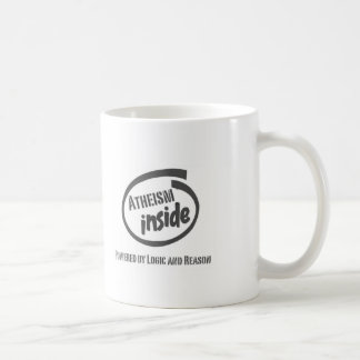 Taza De Café Atheism Inside Powred by logic and reason