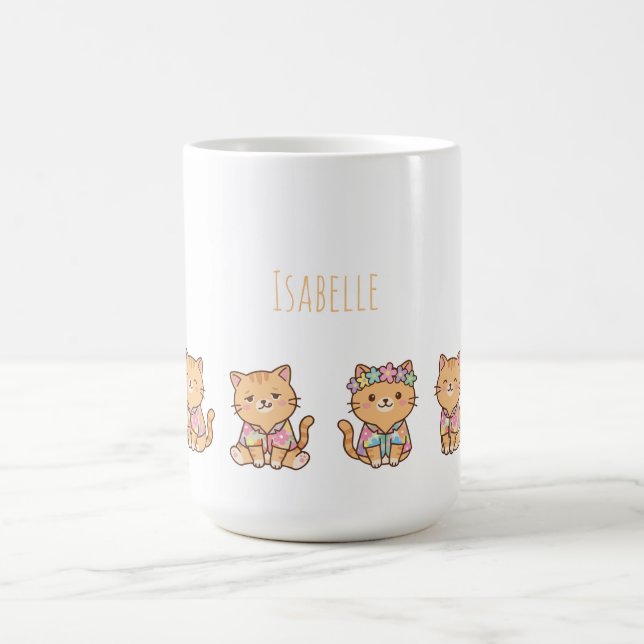 Taza De Café Atigrado Naranja Personalizado (Centro)
