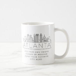 Taza De Café Atlanta, línea aérea con estilo de Georgia   Lem