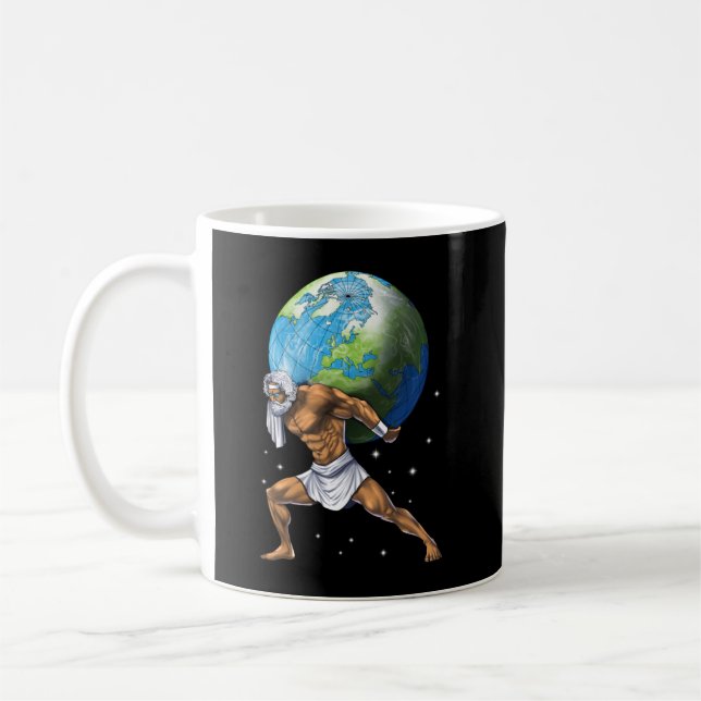 Taza De Café Atlas de Dios de la mitología griega (Izquierda)