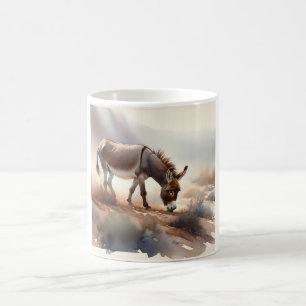 Taza De Café Atlas Donkey AREF409 - Watercolor