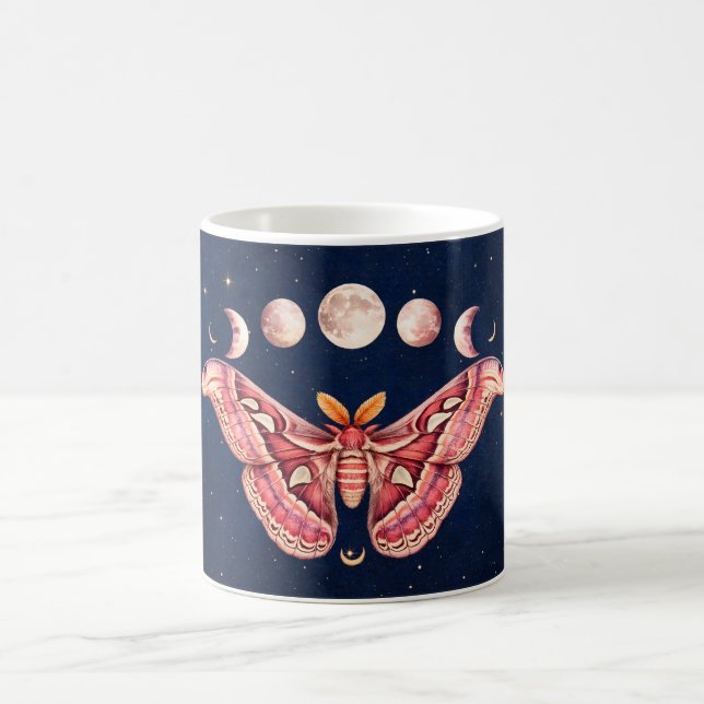 Taza De Café Atlas Moth Night Sky Cosmos Moon Phase | Boho Art (Centro)