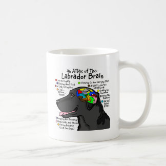 Taza De Café Atlas negro del cerebro de Labrador