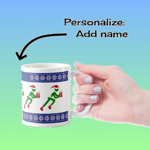 Taza De Café Atletas navidades de nombres personalizados