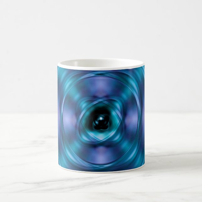 Taza De Café Átomo giratorio azul (Centro)
