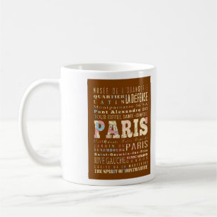 Taza De Café Atracciones y lugares famosos de París, Francia