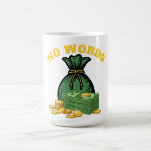 Taza De Café atraco al banco - icono de dinero - sin palabras