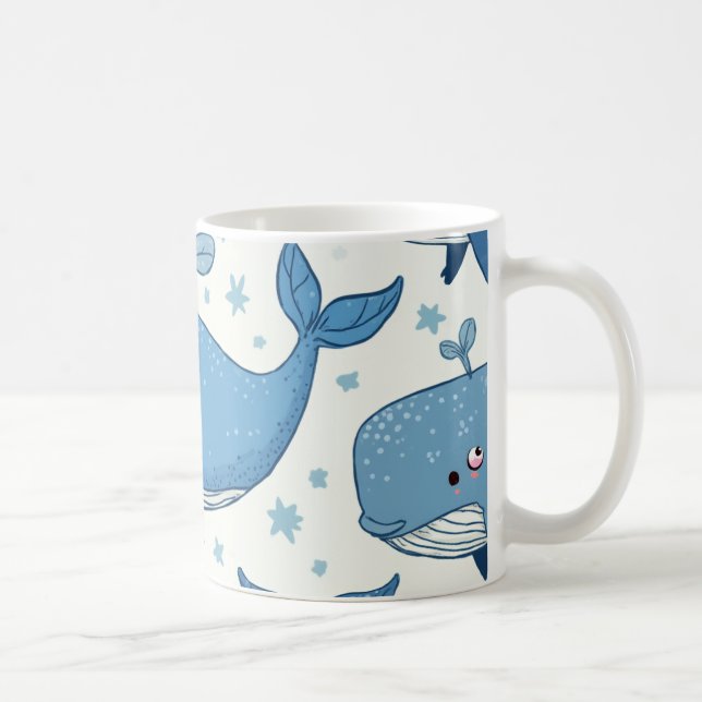 Taza De Café atractiva ballena (Derecha)