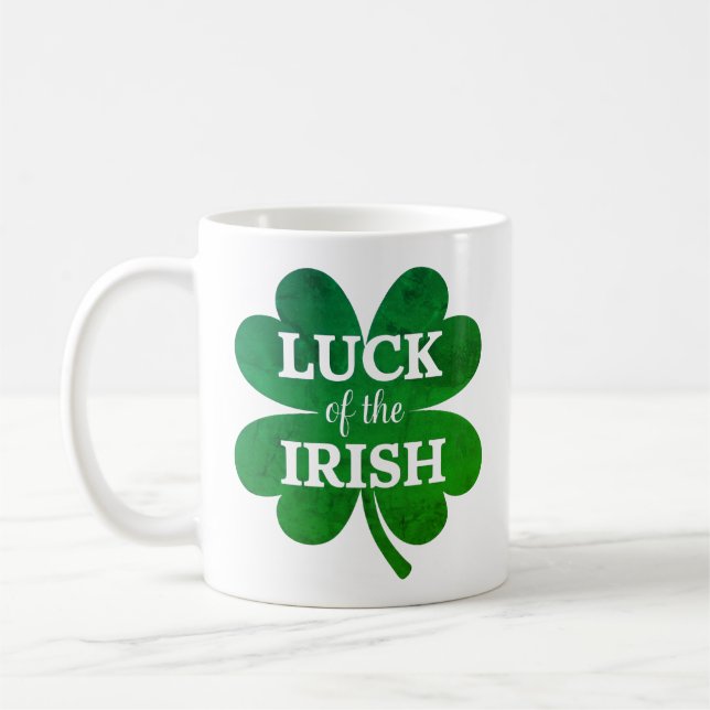 Taza De Café Atractivo de cuatro hojas de Irlanda (Izquierda)