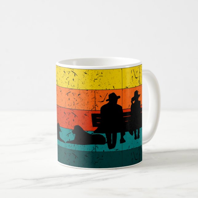Taza De Café Atractivo enlace familiar y Mascota (Anverso derecho)