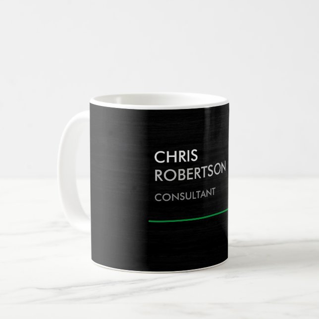 Taza De Café Atractivo gris negro vertical (Anverso izquierdo)