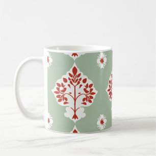 Taza De Café Atractivo zoquete de árbol rojo indio