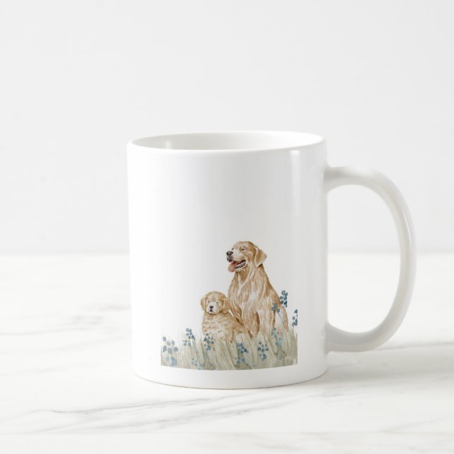 Taza De Café atragantar con la familia Golden Retriever (Derecha)