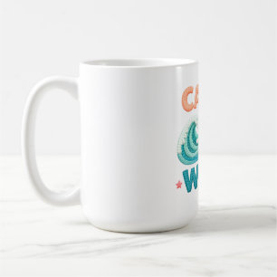 Taza De Café Atrapa la Ola de Surf en el Océano y la Tabla de S