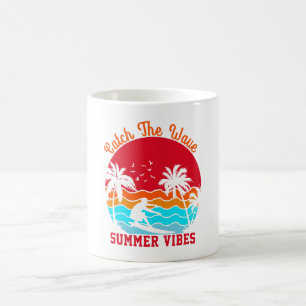 Taza De Café Atrapa la Ola Vibraciones de Verano