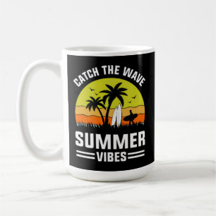 Taza De Café Atrapa La Ola Vibraciones De Verano-64193