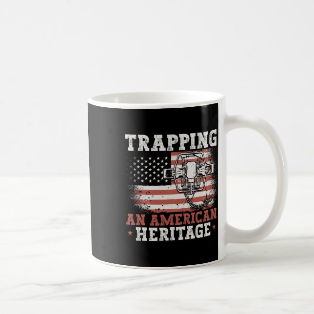 Taza De Café Atrapar una trampa de caza del patrimonio american (Derecha)
