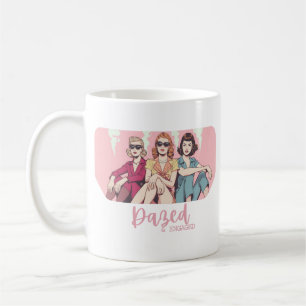 Taza De Café Aturdida y comprometida Diseño retro mujeres despe