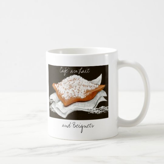 Taza De Café Au Lait y Beignets de Cafe
