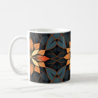 Taza De Café au motif floral et aux lignes épurées