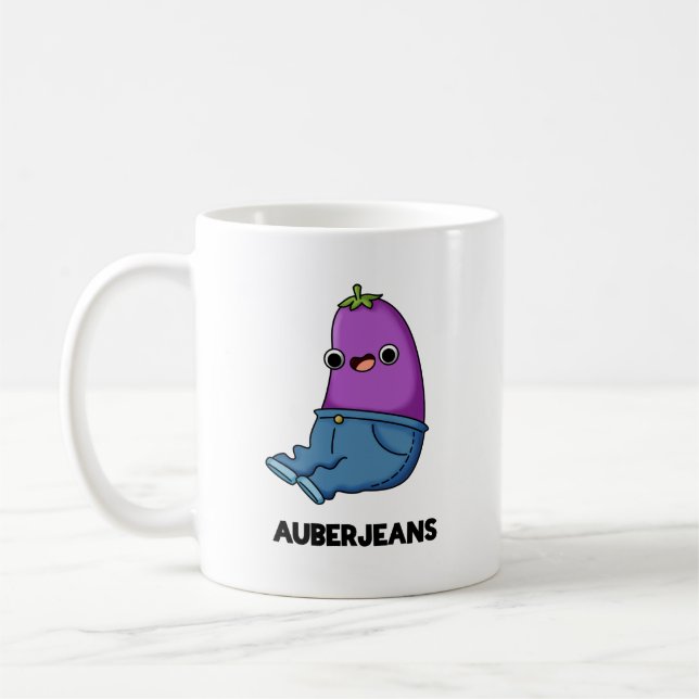 Taza De Café Auberjeans Funny Eggplant Pun (Izquierda)
