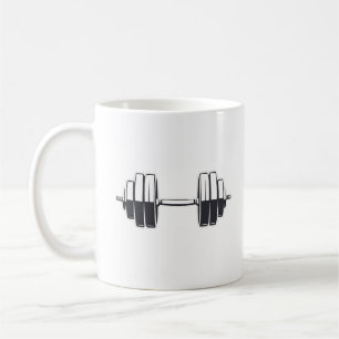 Taza De Café Audaz Poder de Dumbbell - Diseño de ajuste Minimal
