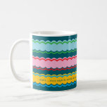 Taza De Café Audaz Y Colorido Gigante Funny Stripe<br><div class="desc">Negrita y gráfica, esta taza personalizado presenta un patrón de franja de vieiras desconectado en múltiples tonos de color, además de tener fácil edición de cuadros de texto que le dan un control total para crear un regalo de vacaciones divertido y de tendencia hacia adelante, personalizado con su propio texto...</div>
