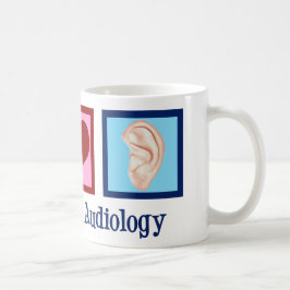 Taza De Café Audióloga Cuidada de la Audiología del Amor de la