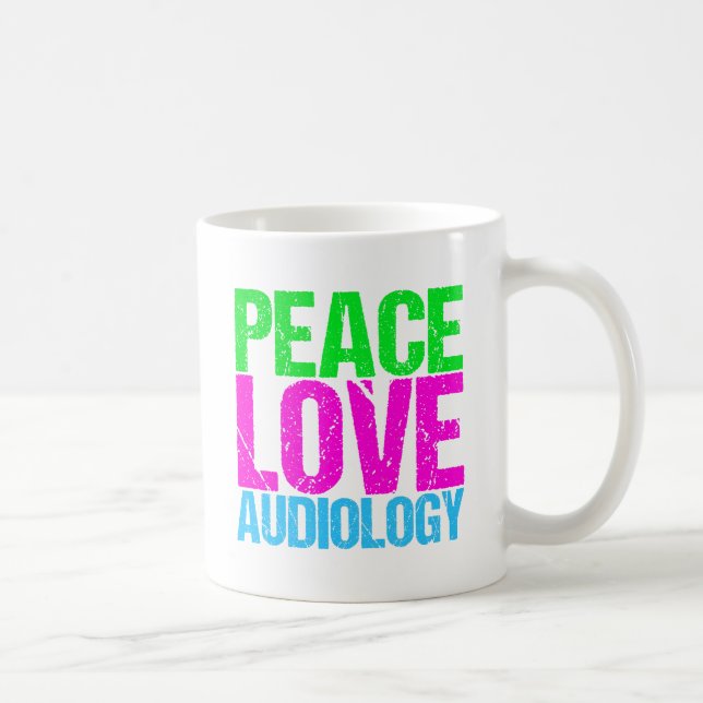 Taza De Café Audiología de amor por la paz (Derecha)