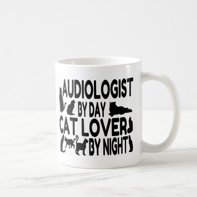 Taza De Café Audiólogo Cat Lover (Derecha)