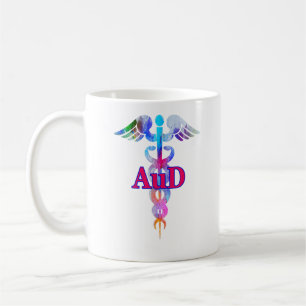 Taza De Café Audiólogos Médicas de audiología de AuD Caduceus